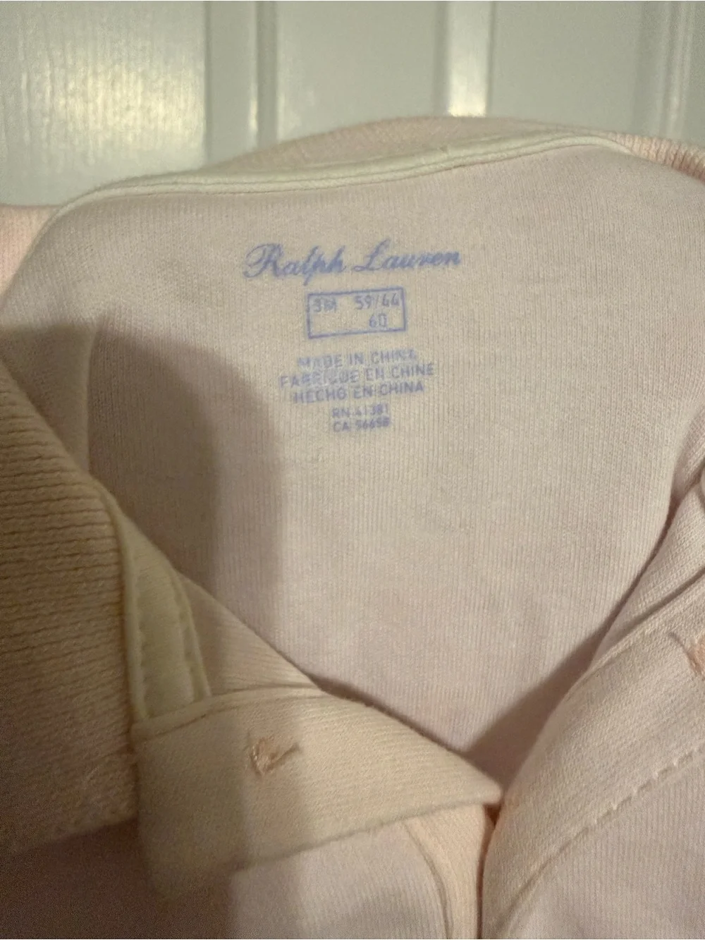 Ralph Lauren Baby Girl Light Pink Ruffle Polo Dress 3M